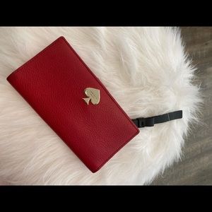 Kate Spade Clutch Wallett Red and Black